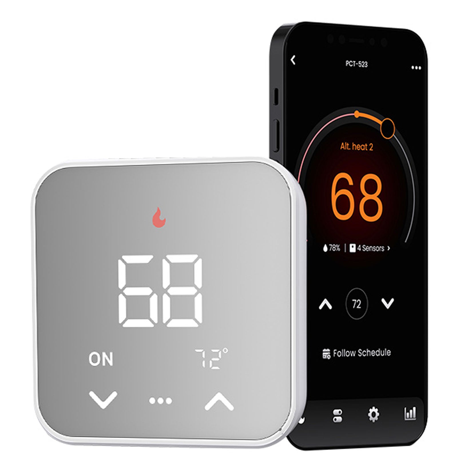DOC3 Inbouwthermostaat met WiFi - Zwart of Wit DOC3 Inbouwthermostaat met WiFi - Zwart of Wit