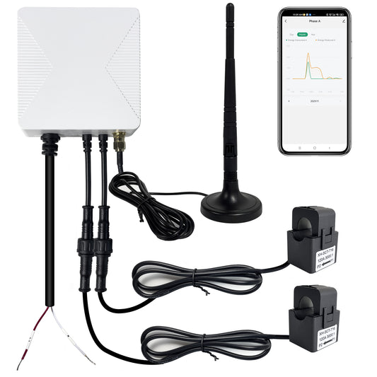 WiFi Energy Monitor with 2 * 120A Clamps, Real-Time Electricity Tracking, Smart Home Power Management