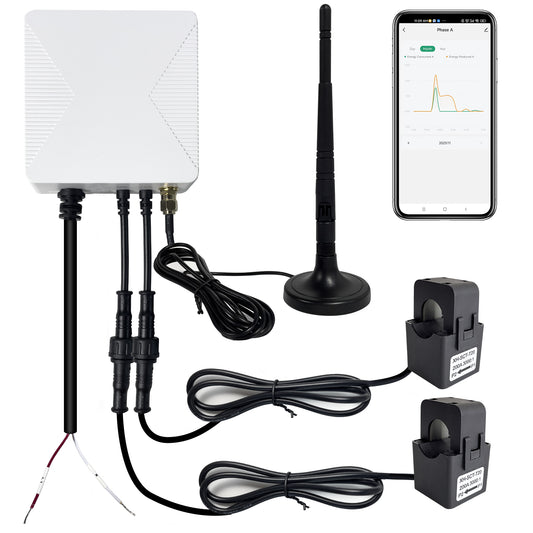 WiFi Energy Monitor with 2 * 200A Clamps, Real-Time Electricity Tracking, Smart Home Power Management