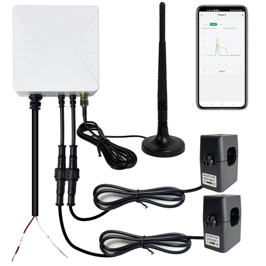 WiFi Energy Monitor with 2 * 300A Clamps, Real-Time Electricity Tracking, Smart Home Power Management