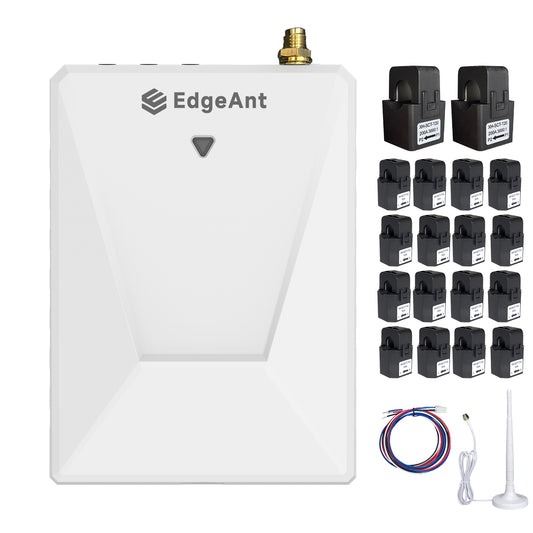 Energy Monitor with 18 Circuit Level Sensors(2 * 200A and 16* 50 A), Smart Home Power MonitorTrack Electricity in Real Time, WIFi Meter Solar/Net Metering, Home Energy Automation and Control