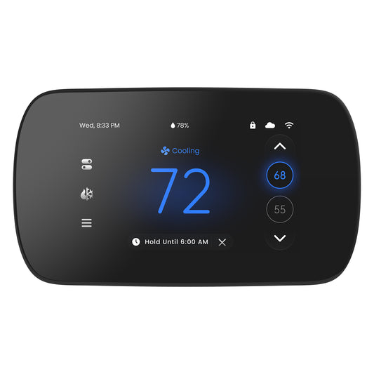 Smart Thermostat for House, 4.3 Inches WiFi Thermostat Compatible with Alexa and Google Assistant, 7day x 8period Programmable Control Programmable, C-Wire Required
