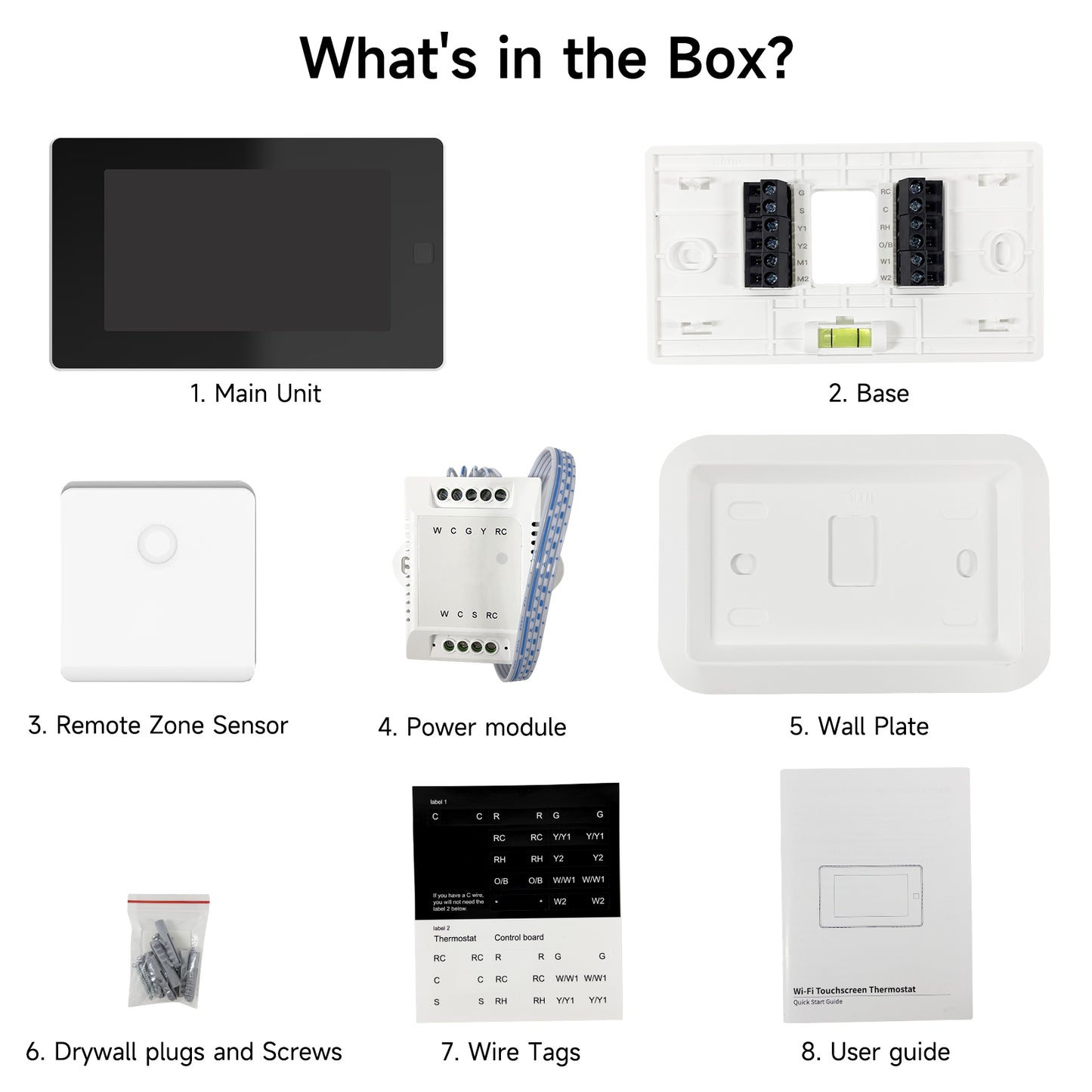 WiFi Thermostat for House with C-Wire Adapter, Programmable Smart Thermostat Compatible with Alexa and Google Assistant,7day/4period Programmable,Energy Saving, Large Screen Size 4.3", C-Wire Require